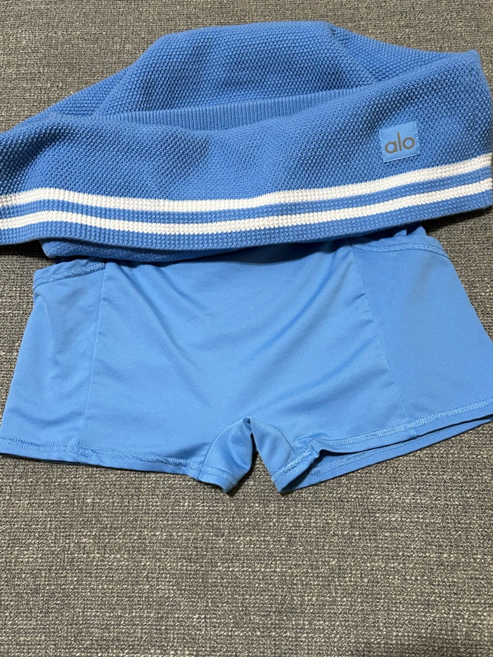 Alo Tennis Club Knit Skirt and Bra Set - Picture 4 of 11